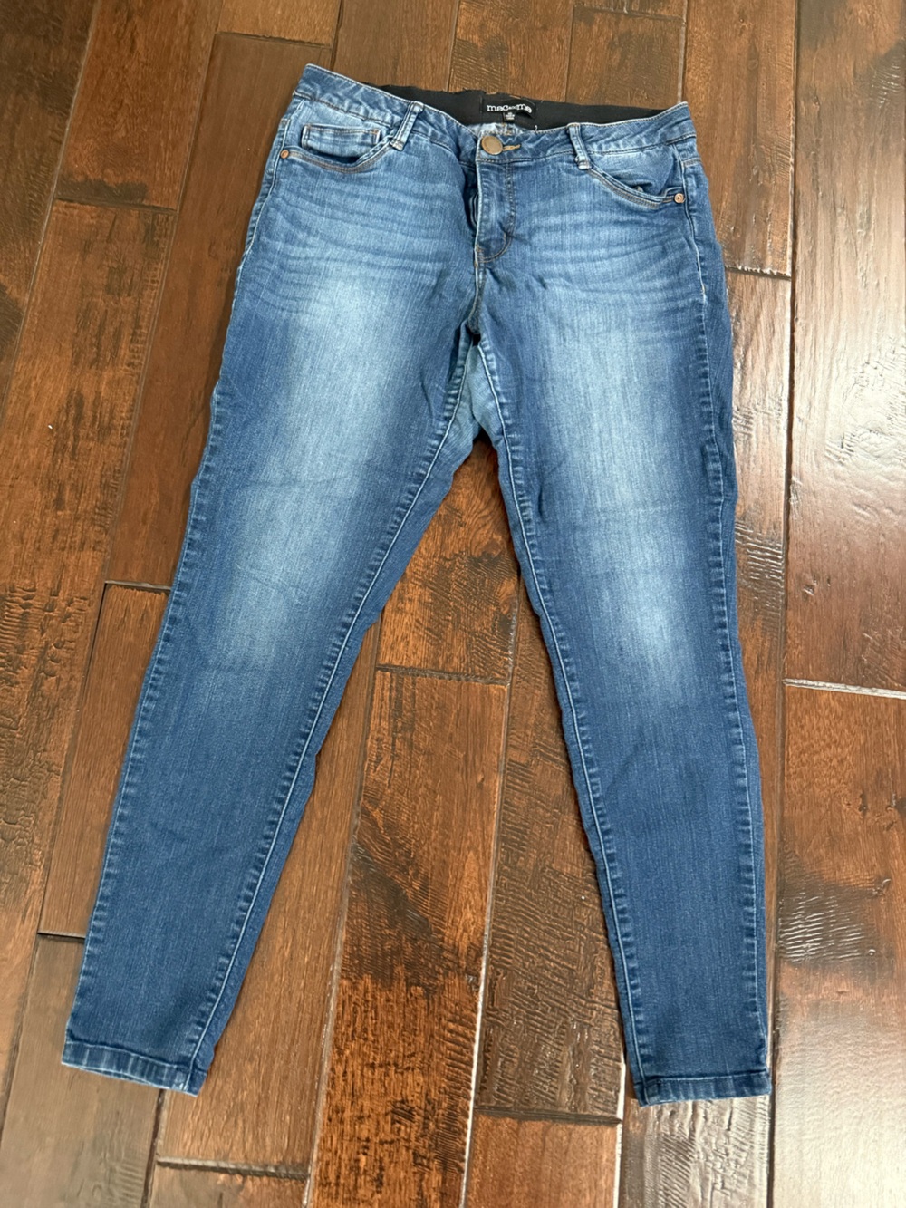 Mac and Me Classic Skinny Jeans for Women - Blue Wash - Size 10